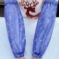 thumbnail image 3 of 4 Pairs Kitchen Waterproof Oversleeve Snowflake Pattern Cleaning Oversleeve PVC Oilproof Arm Sleeve Protectors (Random Color), 3 of 9