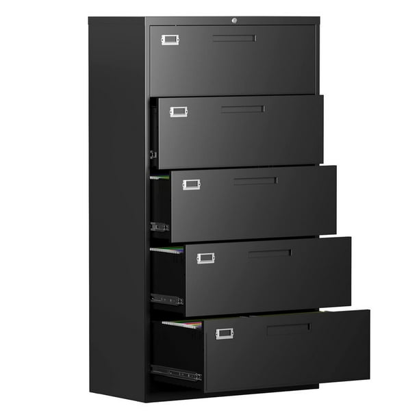 STANI 5 Drawer File with Lock, 5 Drawer Metal Filing
