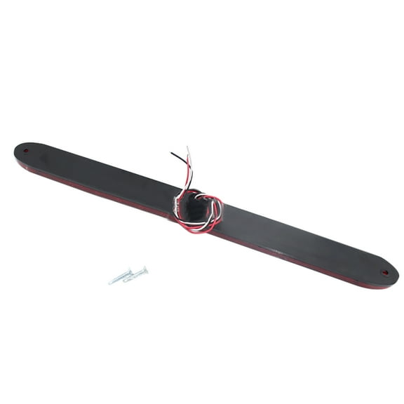 NATEFEMIN Waterproof 15" Red LED Stop, Turn, Tail Light Bar for All Vehicles Easy Installation with Screw Holes