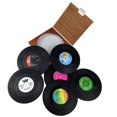 thumbnail image 2 of 6 Pcs Black CD Record Coasters, 2 of 4