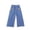 Blue, variant on AJTQTH Girls Pants Kids Solid Ankle Length Flared Denim Jeans with Cute Silk Satin Bowknot Decorations and Pockets Summer Casual Comfy Elastic-Waisted Long Pants Blue 6 Years