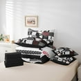 thumbnail image 5 of Feelyou Cartoon Baseball Print Bedding Comforter Set 7pcs, Eat Sleep Sports King Bedding Sets, Teens Kids Boys Girls Reversible Bed Sheets, Super Cozy Room Decor, 5 of 7