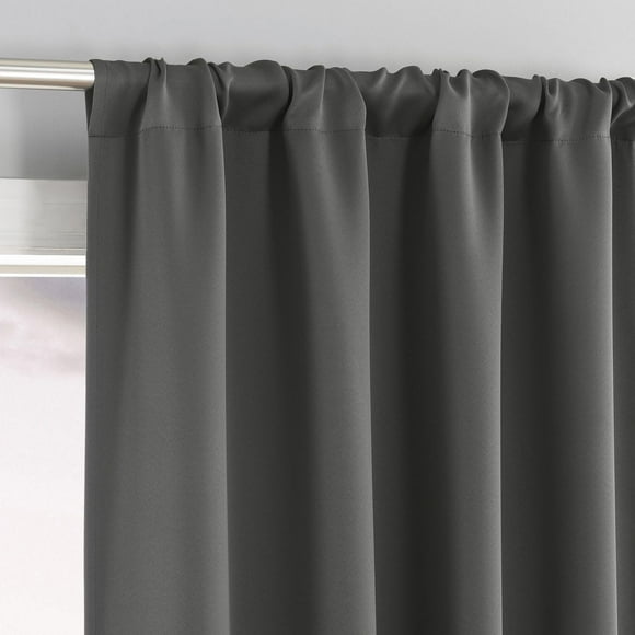 Sun Zero Laredo 2-Pack 100% Blackout Rod Pocket Window Curtains Panel Pair