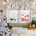 thumbnail image 6 of Abstract Brown Valances for Windows, Decorative Rod Pocket Window Valance Curtains, Retro Country Rustic Street Oil Paint Art Short Curtain Drapes for Kitchen/Living Room, 2 Panels, 42" W x 12" L, 6 of 8