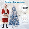 thumbnail image 3 of Gymax 6 FT Pre-Lit Artificial Christmas Tree Blue Hinged Xmas Tree w/ 767 Frosted PVC Branch Tips, 3 of 10