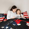 thumbnail image 5 of Homewish Baseball Gamer Full Size Comforter Sets 3-Piece for Boys Girls,Sport Game Bedding Comforter Set,Vintage American Flag Lightweight Bedding Sets,Lightweight Room Decor,Reversible, 5 of 8