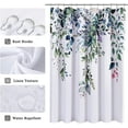 thumbnail image 6 of Extra Long Green Leaves Shower Curtain 72x84 inch for Bathroom Watercolor Eucalyptus Shower Curtain Set Vine Botanical Curtain Garden Green Natural Bath Curtain Spring Bathroom Decor, 6 of 6