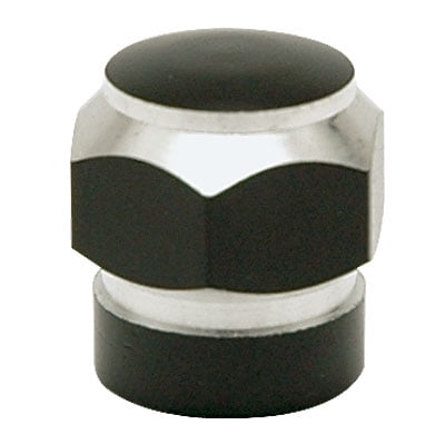 Trik Topz Bullet Valve Caps - Trik Topz,Hex 2 Tone,Blk,Pair One Pair Of Caps