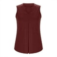 thumbnail image 4 of Lenpel Women's Tank Tops Trendy Summer V Neck Sleeveless Pleated Dressy Casual T Shirts Tunic Tee Blouses, 4 of 7
