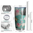 thumbnail image 6 of 20 Oz Labrador Dogs with Flowers Coffee Tumbler Double Wall Insulated Stainless Steel Water Bottle | Metal Reusable Thermoses Flask with Cup Cap | Leak & Sweat Proof with Anti-Dust Lid, 6 of 7
