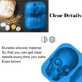 thumbnail image 4 of Diceymbol Large Skull Cake Pan 12.6" Food Grade Silicone Baking Mold for Halloween & Birthday Cakes, Oven/Dishwasher Safe with Easy Release Design, 4 of 6