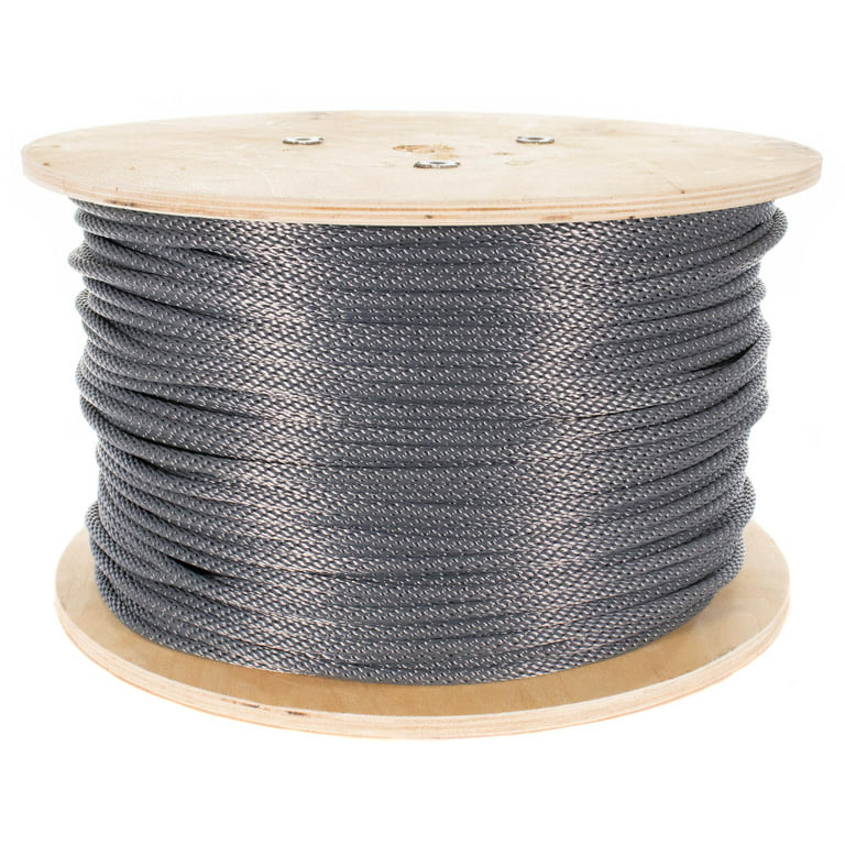 Golberg Braided Nylon Rope with Galvanized Wire Core - High Tensile  Strength Cable Halyard for Flagpoles - 1/4 Inch x 1000 Feet