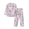 thumbnail image 2 of Bingfone Men'S Pajama Set 2 Piece Loungewear Pjs, Long Sleeve With Pajama Pants-Llama Unicorn And Rainbow, 2 of 9
