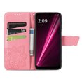 thumbnail image 2 of Allytech T-Mobile REVVL 6 Pro 5G Flip Wallet Case, Luxury PU Leather [Butterfly & Flower Embossed] Magnetic Clasp Stand Case Built-in Card Slots & Cash Pocket, Shockproof Wrist Strap Case, Pink, 2 of 7