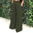 thumbnail image 3 of Pantalones Palazzo Pants EQQZD para mujer, pantalones casuales de cintura alta y pierna ancha, 3 of 6