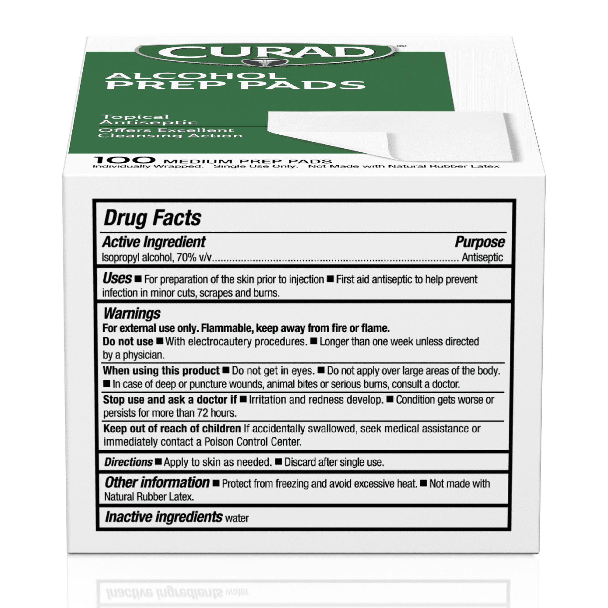 Curad Alcohol Prep Pads, Medium 2-Ply, 400 Count