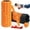 Orange, variant on 5 in 1 Foam Roller Set, High Density Fitness Exercise Foam Roller for Deep Tissue Muscle Massage, Massage Roller, Massage Ball, Resistance Band, for Whole Body(Black)