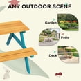thumbnail image 6 of Wooden Picnic Table Set, Outdoor Bench Set with Seating for 4 Kids Ages 3-8 Years Old, for Patio Garden, Easy Installation, Outdoor & Indoor Use, Natural Wood, 6 of 9