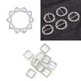 thumbnail image 2 of LEEYNEER 30 Pcs Heart Shape Ribbon Buckle Sliders Rhinestones Diamante Embellishments Dimond Charms Ring Round, 2 of 4