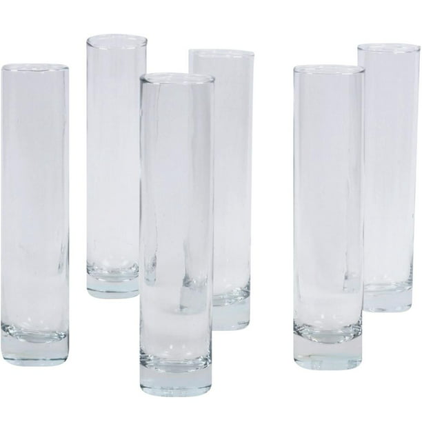 Koyal Wholesale 7 5 Inch Tall Clear Glass Cylinder Bud
