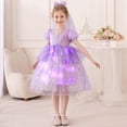 thumbnail image 4 of Toddler Girls Princess Costume Light Up Dress Little Girl Halloween Carnival Cosplay Birthday Party Wedding Formal Dress 3-8 Years, 4 of 9