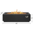 thumbnail image 4 of Real Flame Lanesboro 48" Rectangle Steel Propane or Natural Gas Fire Pit Table in Gray, 4 of 6