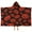 Halloween Red Pumpkins, variant on Halloween Red Pumpkins Pattern Hooded Bath Towel，50"x30" for Ages 3 To 12 Kids, Quick Dry Lightweight Soft Microfiber Hood Beach Towel Cover Up for Kids