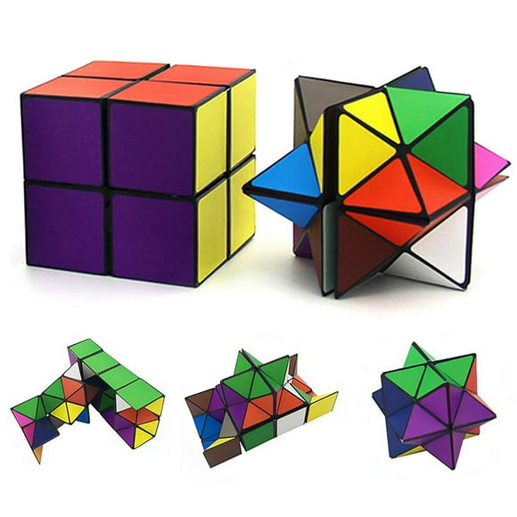Juego de cubos mágicos Euclidean Star Cube 2 en 1 para niños y adultos