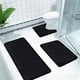 thumbnail image 5 of Juego de alfombras de baño gruesas antideslizantes | Alfombras de terciopelo superabsorbentes y lavables para ducha y bañera., 5 of 8