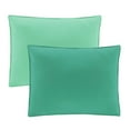 thumbnail image 3 of Green 3-Piece Reversible Comforter Set, Recycled Microfiber Bedding, Full/Queen, by Utica, 3 of 9
