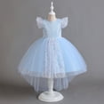thumbnail image 5 of Godderr Kids Toddler Girls Princess Dresses Flower Girl Wedding Dress Fly Fly Sleeve Piano Performance Dresses 4-12 Years Tulle Birthday Party Gown, 5 of 7