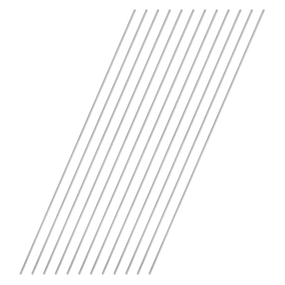 12 Pack 304 Stainless Steel Round Rod 5/64" Diameter 16" Length Solid Rod