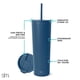 thumbnail image 2 of Vaso aislante moderno, sencillo, con tapa y pajita, 500 ml, 2 of 6