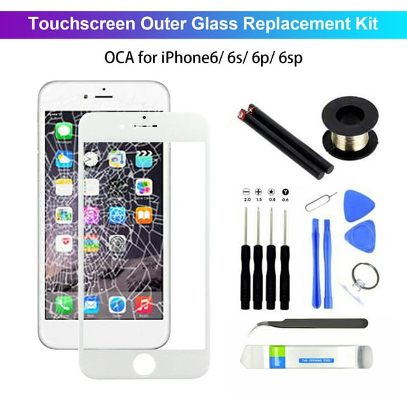 Neinkie 1 Set Touch Screen Replacement Professional Repair Tool with OCA Adhesive Front Glass Screen Repair Kit for iPhone 6/6S/6 Plus/6S Plus