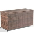 thumbnail image 2 of AVAWING 180 Gallon PE Wicker Storage Box, Patio Deck Box, Outdoor Container, Brown, 2 of 7