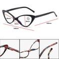 thumbnail image 3 of 6 Pairs of Classic Cat Eye Reading Glasses for Women Blue Light Blocking Retro Readers, Ladies Plastic Spring Hinge Red Print Presbyopia Glasses +1.50, 3 of 7
