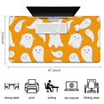 thumbnail image 5 of Long Mouse Pads for Desk,Orange Halloween Cute Ghosts Desk Mats on Top Of Desks, Desk Mouse Pad Extra Large with 3mm Non-Slip Base and Stitched Edge for Gaming,Office,Work,Home 47.3x23.6in, 5 of 5