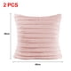 thumbnail image 2 of 2 piezas de doble cara de piel sintética de felpa decoración abrazar funda de almohada sofá dormitorio con rayas borrosas funda de almohada suave funda de cojín, 2 of 5