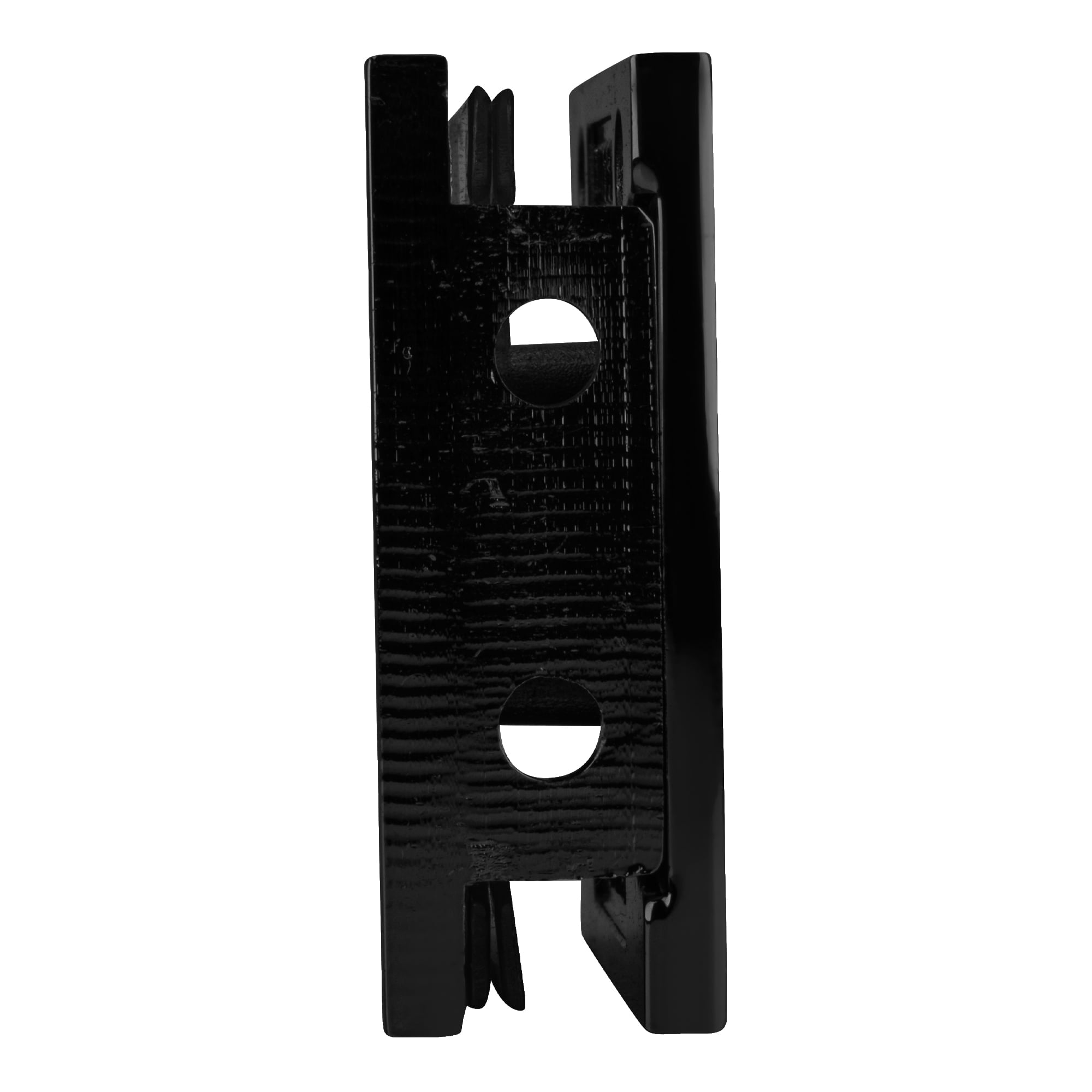 CRL SGCU1BL Black Square Style Notch-in-Glass Fixed Panel U-Clamp
