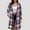 Flannel Jacket-Pink, variant on Gamivast Wool Coats for Women Flannel Oversized Plaid Button Down Notch Lapel Collar Winter Jackets with Pcokest Fall Fashion Long Sleeve Long Peacoats Casual Work Outfits