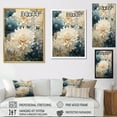 thumbnail image 4 of Designart "Elegance In White And Blue Mums I" Mums Floater Framed Wall Art Prints, 4 of 5
