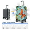 thumbnail image 6 of Balery Luggage Cover Retro Seamless Flying Butterflies Print Suitcase Covers for Luggage Elastic Washable Suitcase Protector Fits 18-32 Inch Luggage-Large, 6 of 9