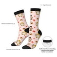 thumbnail image 4 of Hirioo Halloween Gnomes Pattern Adult Middle Tube Socks Breathable Sock Non-Pilling,Contrasting Color Design, 4 of 6