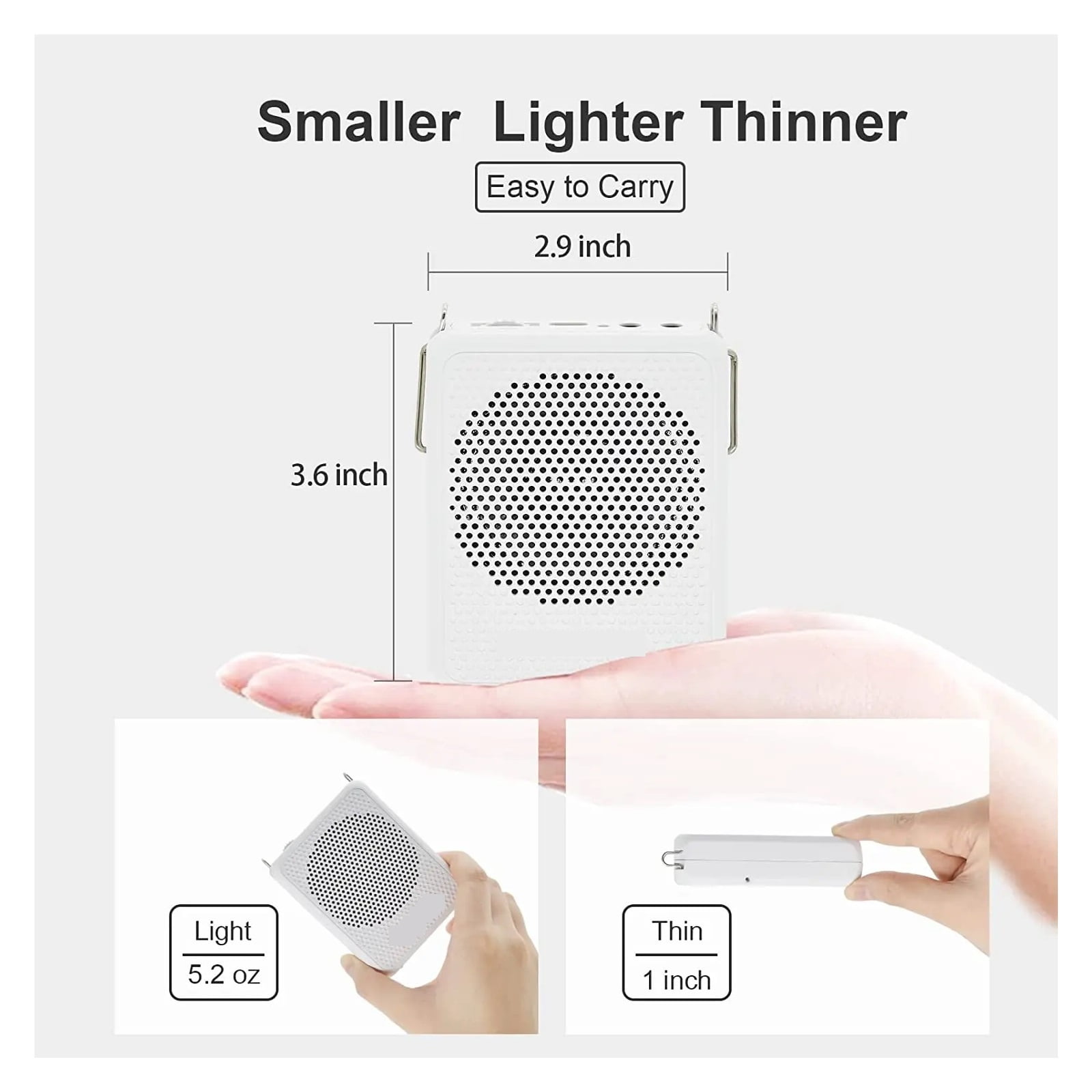 Portable Voice Amplifier With Wired Microphone Headset & Waistband Mini Personal Speaker Mic Recharable Teachers ,High Sound