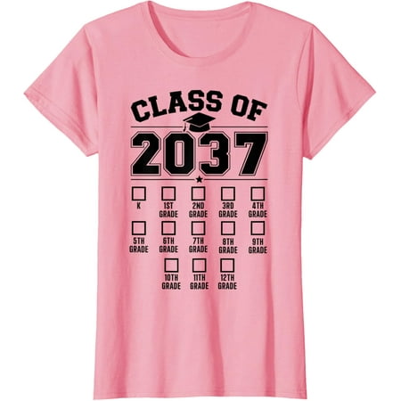 

Class of 2037 grow with me checklist kindergarten 12th grade T-Shirt