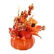 thumbnail image 2 of Calabaza artificial con flores, arreglo floral de calabaza de otoño para centro de mesa, decoración de Acción de Gracias para repisa de chimenea , Estilo B, 2 of 8