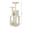 thumbnail image 6 of Armarkat 62-in Real Wood Cat Tree & Condo Scratching Post Tower, Ivory, 6 of 11