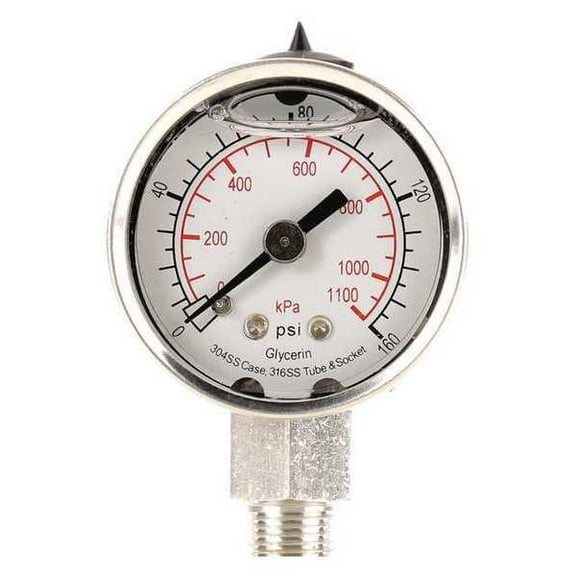 Manufacturer Varies Pressure Gauge,Liquid Filled,1-1/2 In 4CFE4