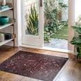 thumbnail image 3 of Bloom Rugs Washable Non-Slip 2' x 3' Rug - Burgundy Traditional Bordered Area Rug for Living Room, Bedroom, Dining Room, and Kitchen - Exact size: 2' x 3', 3 of 9