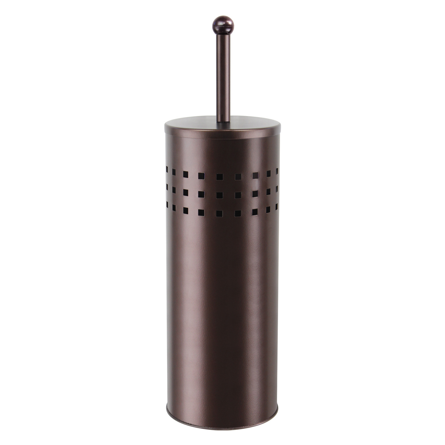 Blue Donuts Toilet Plunger with Holder, Bronze photo 2